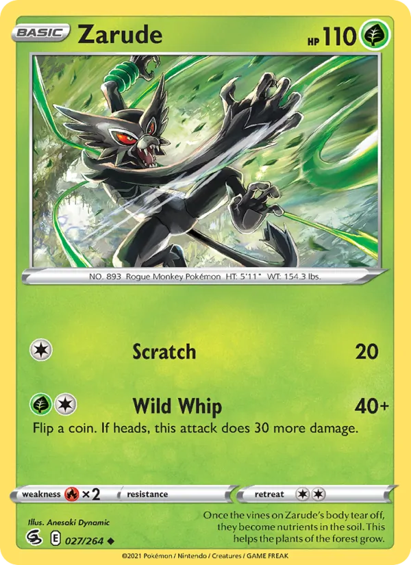 Zarude — Fusion Strike #27 (Pokémon TCG card)