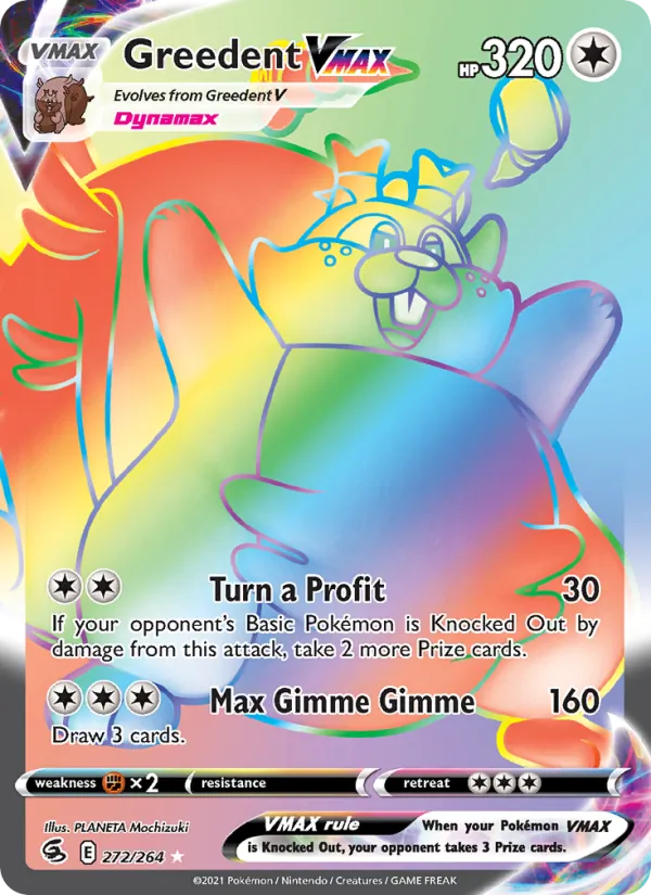 Greedent VMAX — Fusion Strike #272 (Pokémon TCG card)