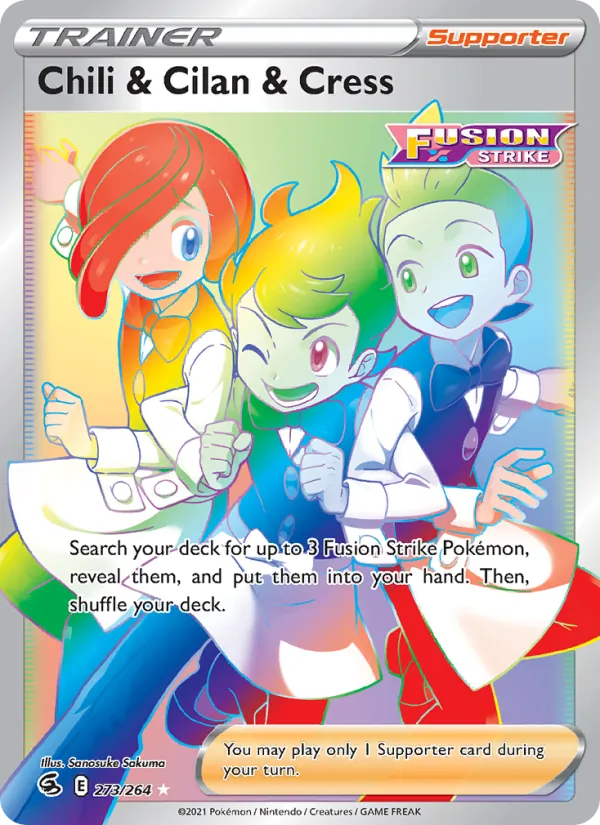 Chili & Cilan & Cress — Fusion Strike #273 (Pokémon TCG card)
