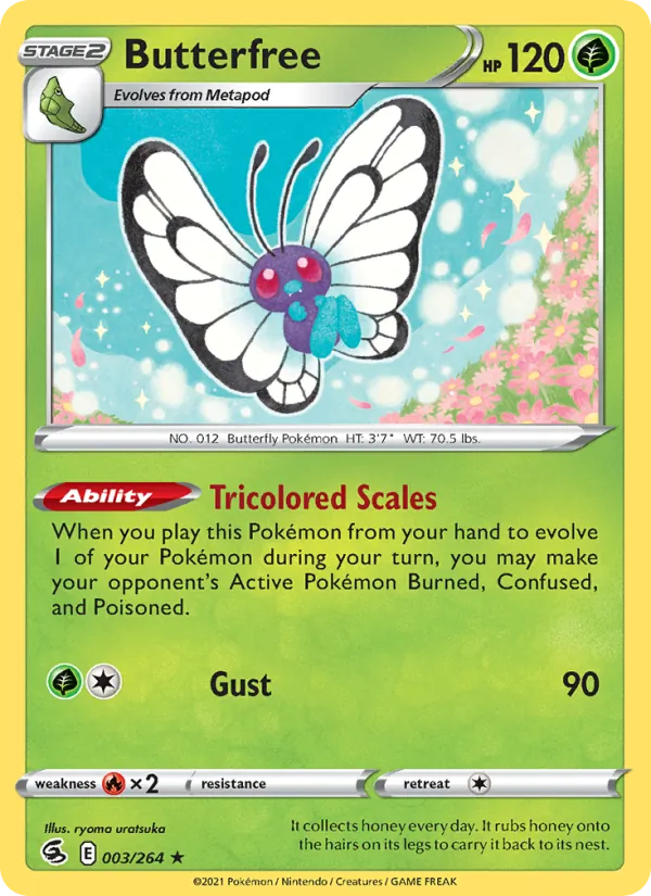 Butterfree — Fusion Strike #3 (Pokémon TCG card)