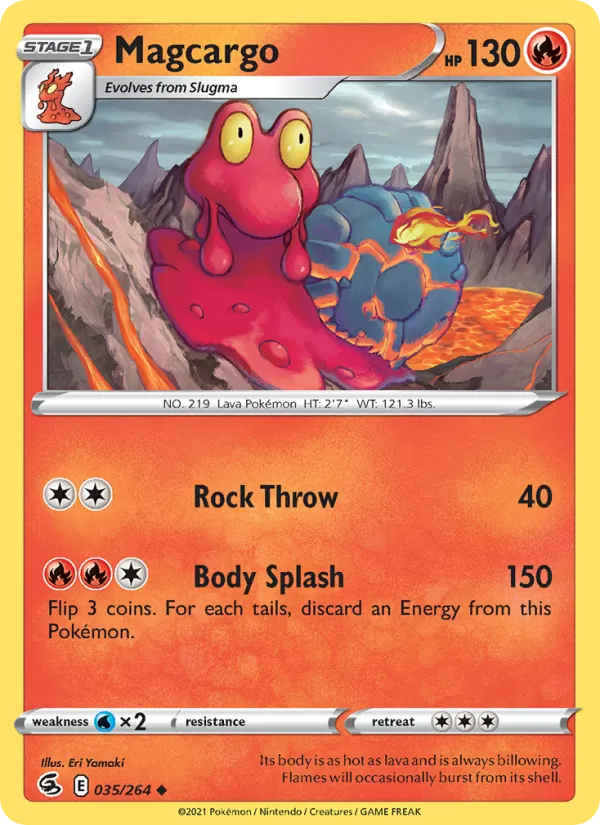 Magcargo — Fusion Strike #35 (Pokémon TCG card)
