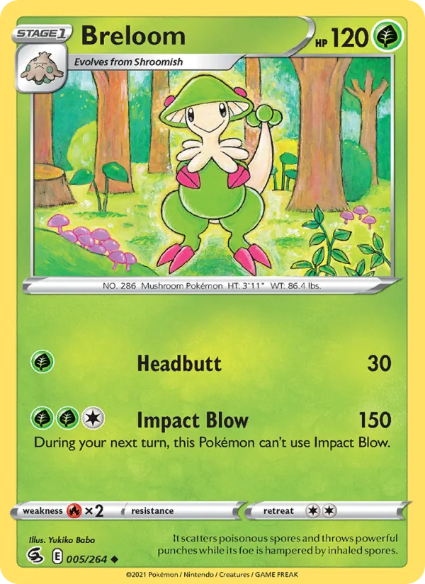 Breloom — Fusion Strike #5 (Pokémon TCG card)