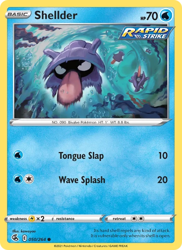 Shellder — Fusion Strike #50 (Pokémon TCG card)