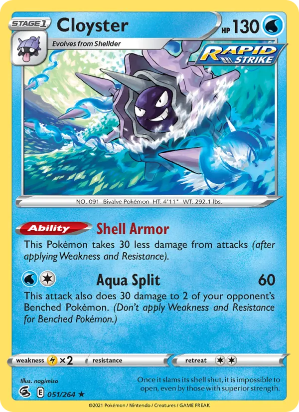 Cloyster — Fusion Strike #51 (Pokémon TCG card)