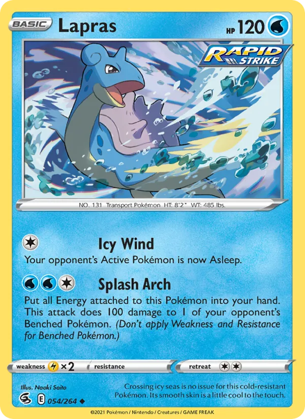 Lapras — Fusion Strike #54 (Pokémon TCG card)