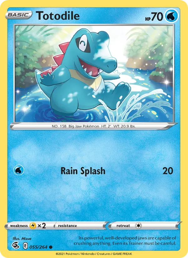 Totodile — Fusion Strike #55 (Pokémon TCG card)