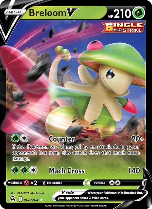 Breloom V — Fusion Strike #6 (Pokémon TCG card)
