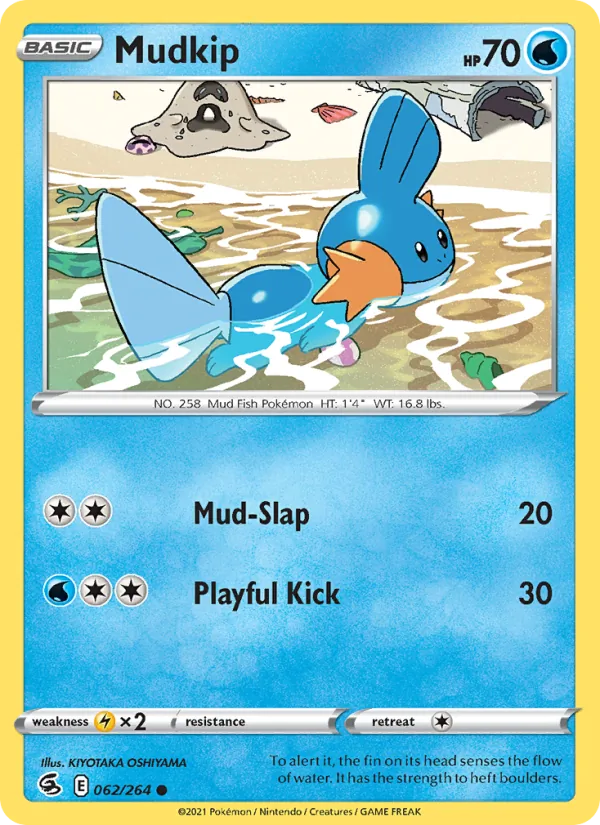 Mudkip — Fusion Strike #62 (Pokémon TCG card)