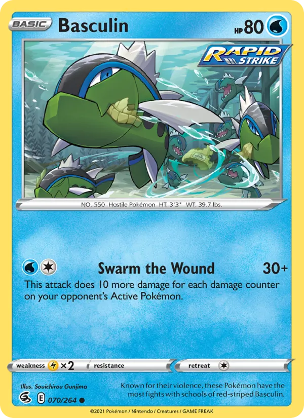 Basculin — Fusion Strike #70 (Pokémon TCG card)