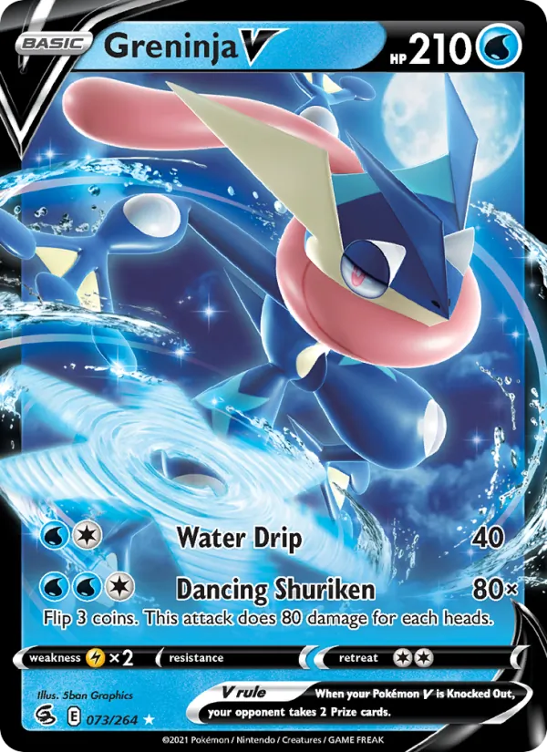 Greninja V — Fusion Strike #73 (Pokémon TCG card)