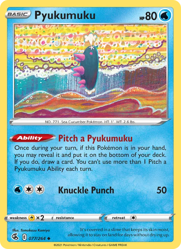 Pyukumuku — Fusion Strike #77 (Pokémon TCG card)