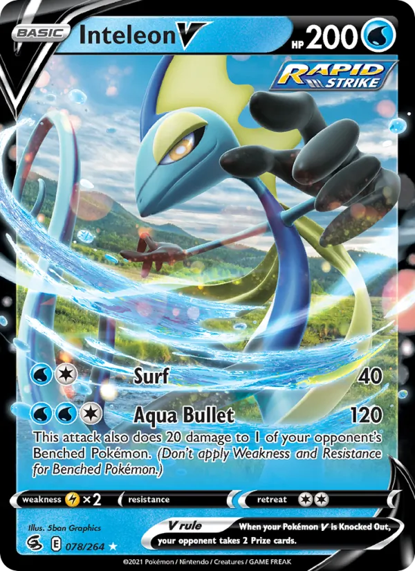 Inteleon V — Fusion Strike #78 (Pokémon TCG card)
