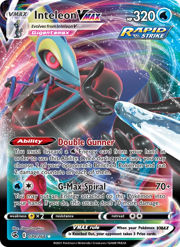 Inteleon VMAX — Fusion Strike #79 (Pokémon TCG card)