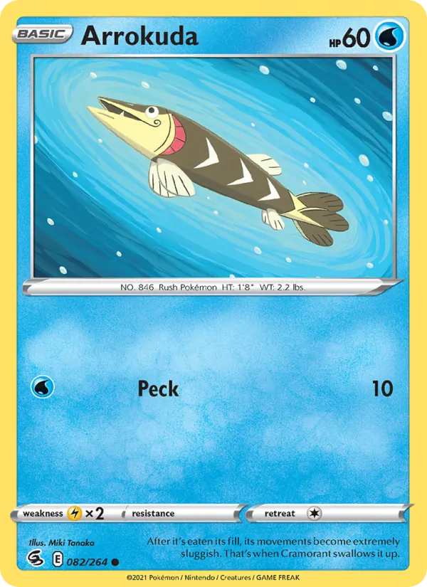 Arrokuda — Fusion Strike #82 (Pokémon TCG card)