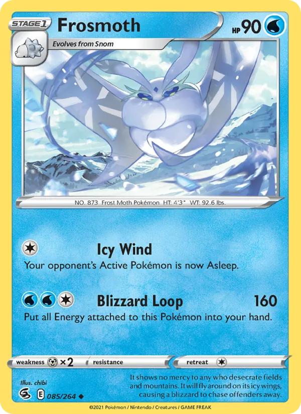 Frosmoth — Fusion Strike #85 (Pokémon TCG card)