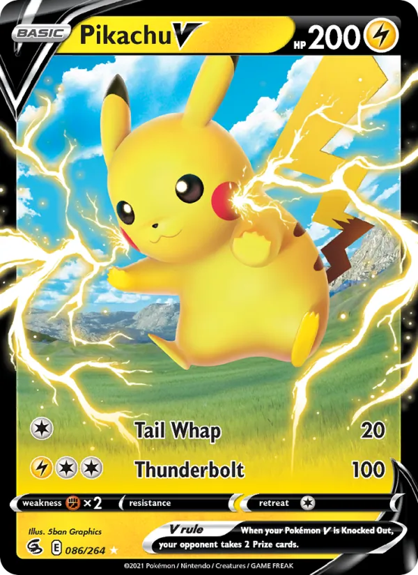 Pikachu V — Fusion Strike #86 (Pokémon TCG card)