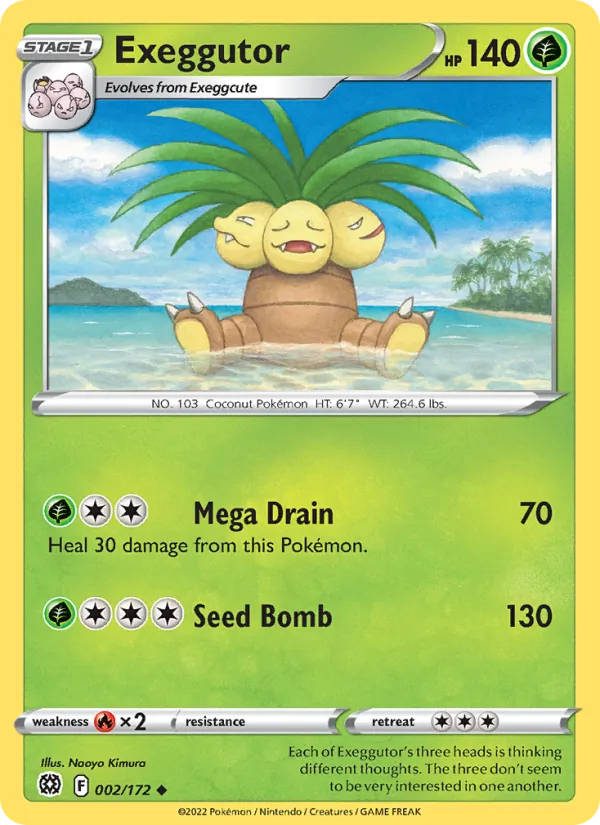 Exeggutor — Brilliant Stars #002 (Pokémon TCG card)