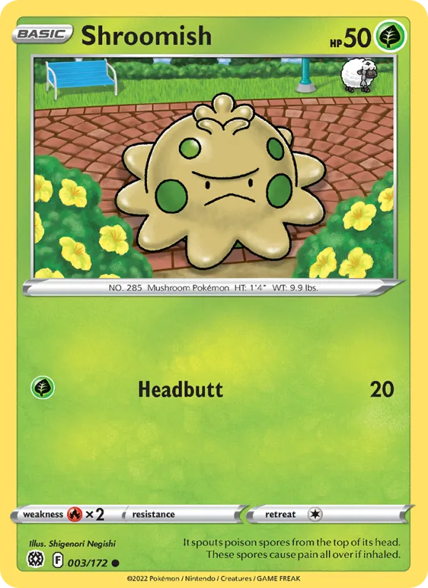Shroomish — Brilliant Stars #003 (Pokémon TCG card)