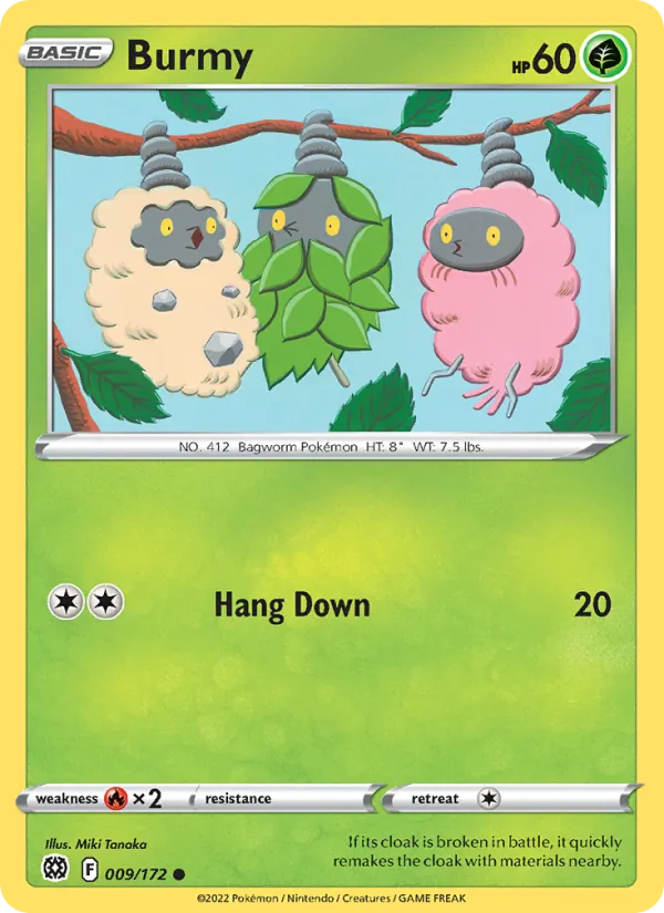 Burmy — Brilliant Stars #009 (Pokémon TCG card)