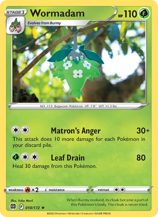 Wormadam — Brilliant Stars #010 (Pokémon TCG card)