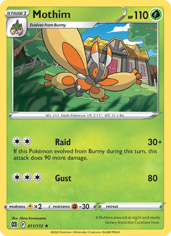 Mothim — Brilliant Stars #011 (Pokémon TCG card)