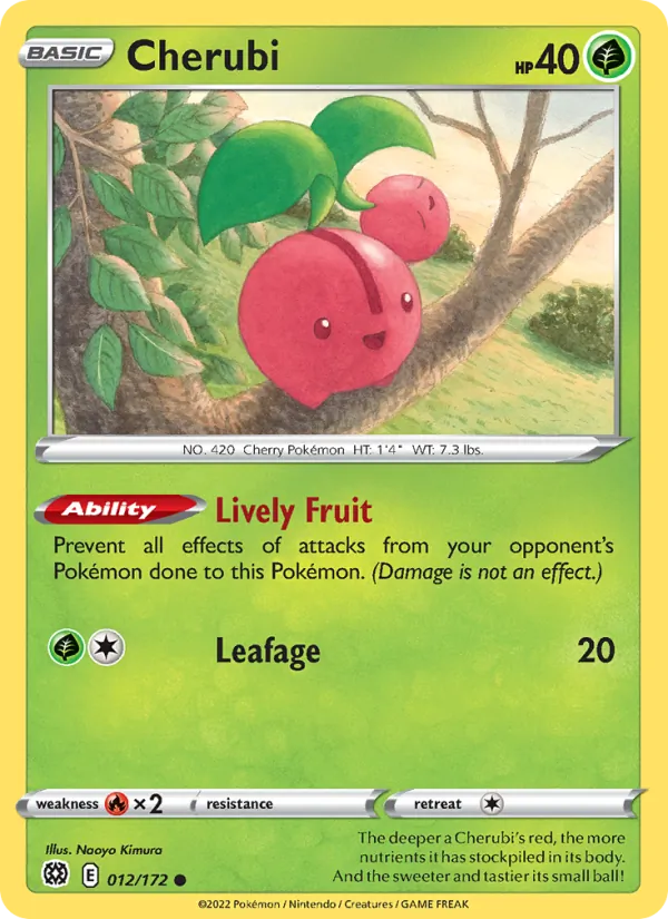 Cherubi — Brilliant Stars #012 (Pokémon TCG card)