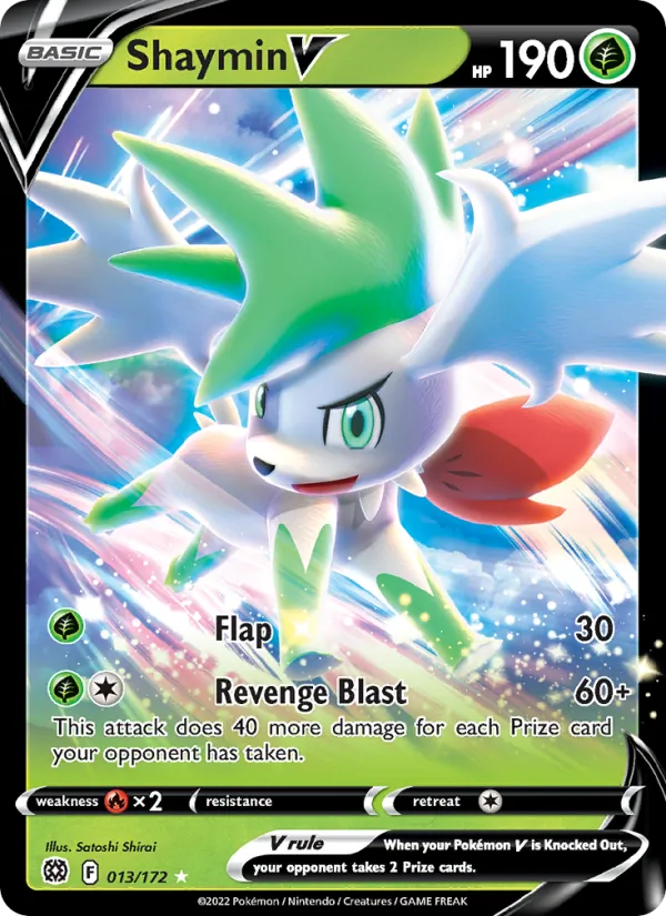 Shaymin V — Brilliant Stars #013 (Pokémon TCG card)