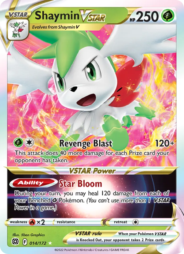 Shaymin VSTAR — Brilliant Stars #014 (Pokémon TCG card)