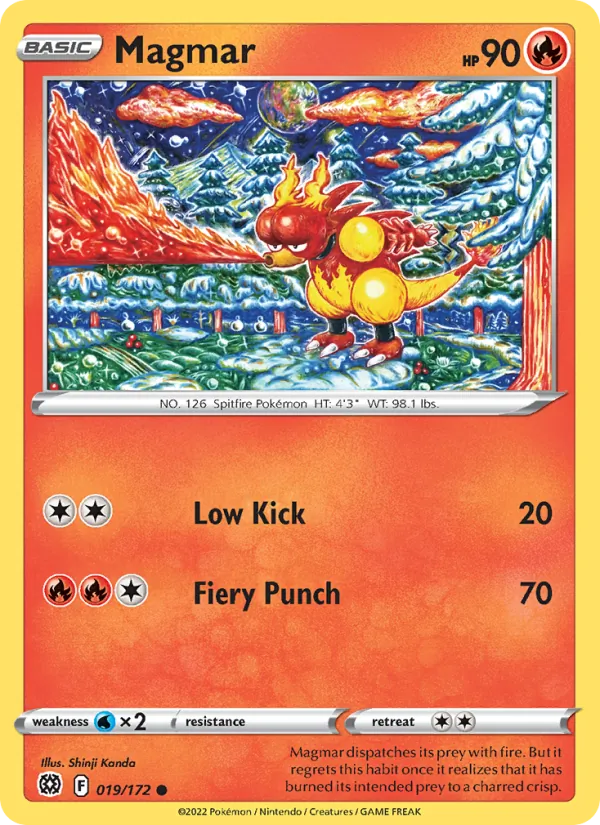 Magmar — Brilliant Stars #019 (Pokémon TCG card)