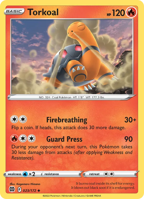 Torkoal — Brilliant Stars #023 (Pokémon TCG card)
