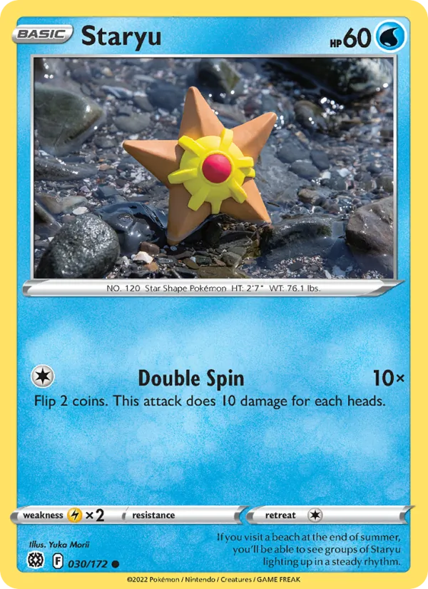 Staryu — Brilliant Stars #030 (Pokémon TCG card)