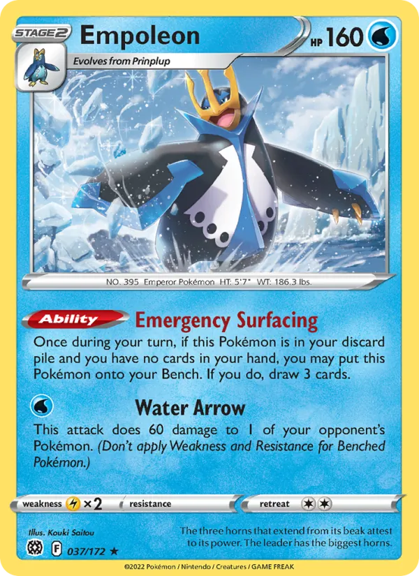 Empoleon — Brilliant Stars #037 (Pokémon TCG card)
