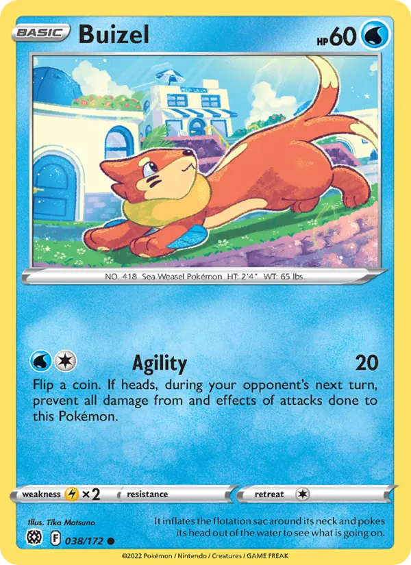 Buizel — Brilliant Stars #038 (Pokémon TCG card)