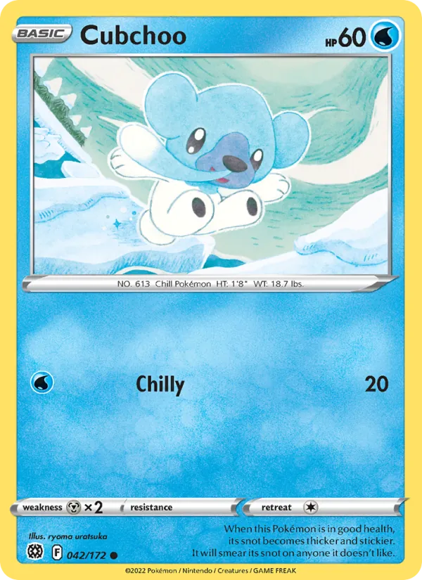 Cubchoo — Brilliant Stars #042 (Pokémon TCG card)