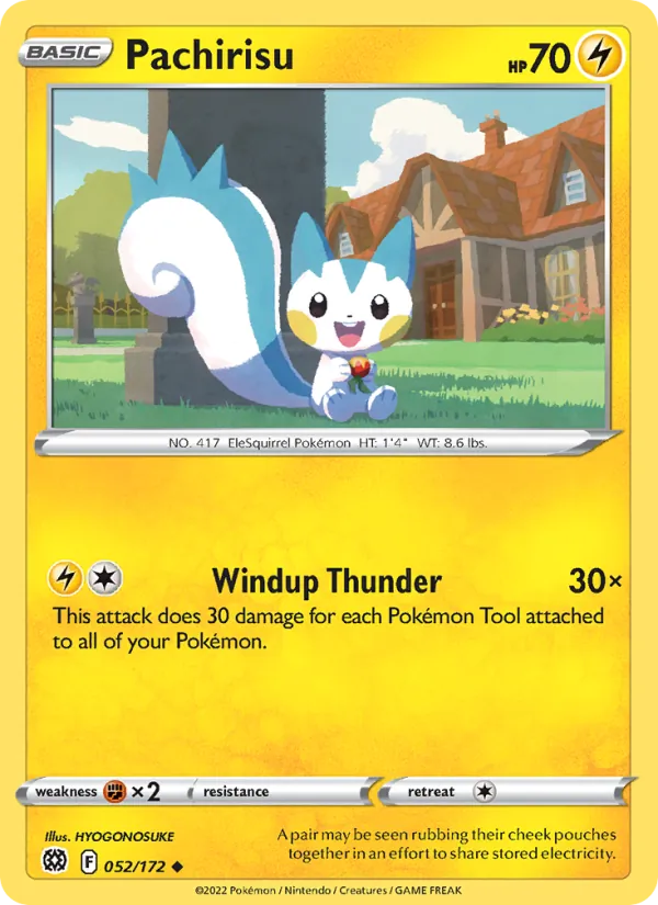 Pachirisu — Brilliant Stars #052 (Pokémon TCG card)