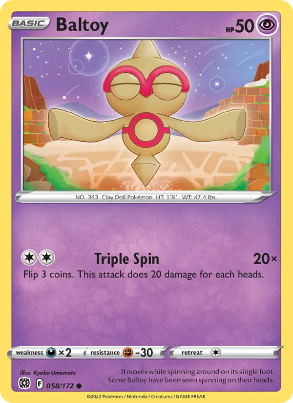 Baltoy — Brilliant Stars #058 (Pokémon TCG card)