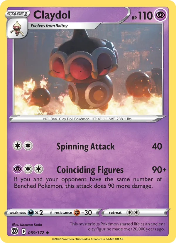 Claydol — Brilliant Stars #059 (Pokémon TCG card)