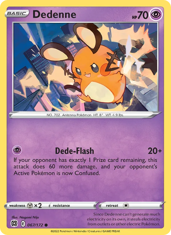Dedenne — Brilliant Stars #067 (Pokémon TCG card)