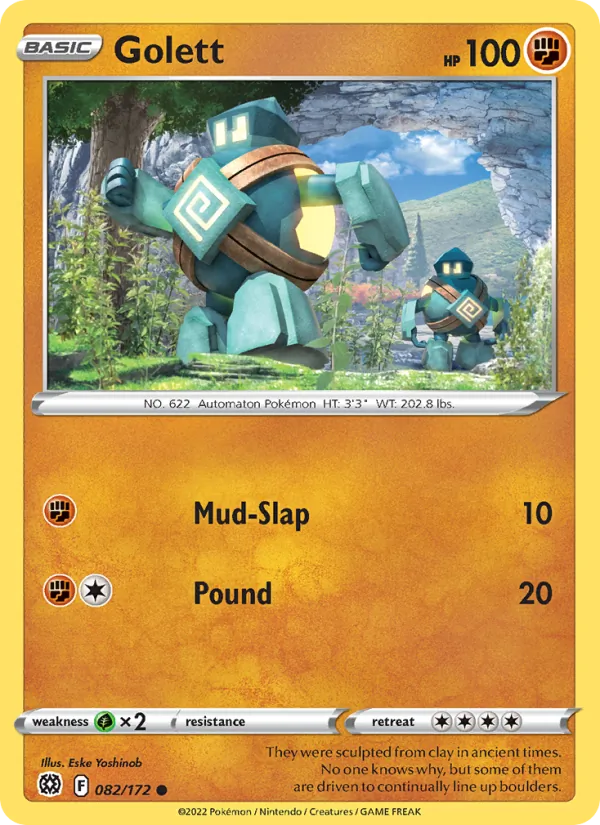 Golett — Brilliant Stars #082 (Pokémon TCG card)