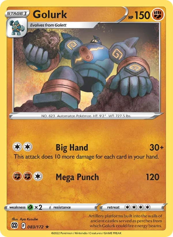 Golurk — Brilliant Stars #083 (Pokémon TCG card)