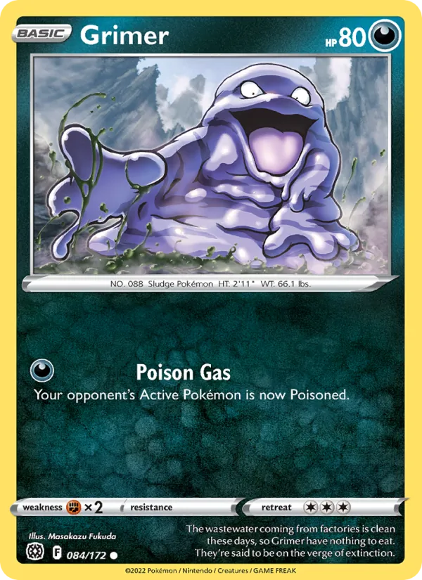 Grimer — Brilliant Stars #084 (Pokémon TCG card)