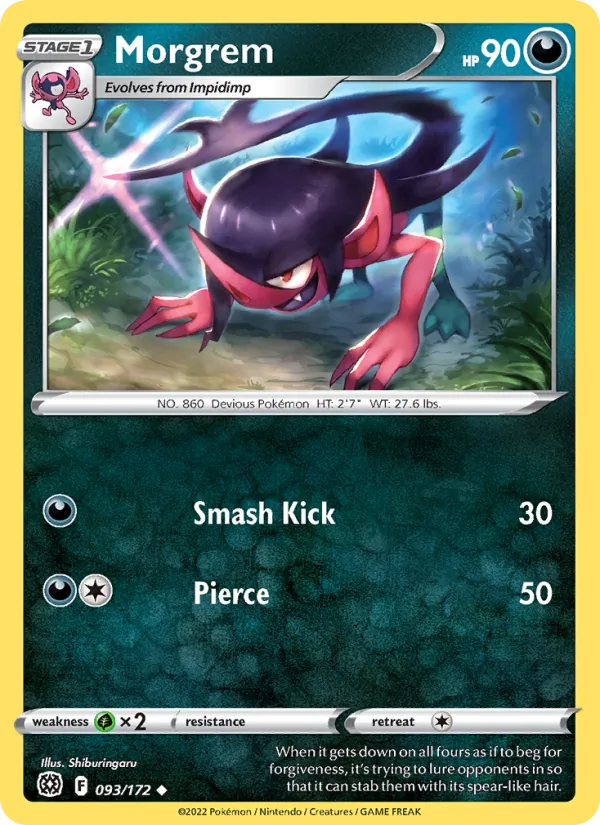 Morgrem — Brilliant Stars #093 (Pokémon TCG card)
