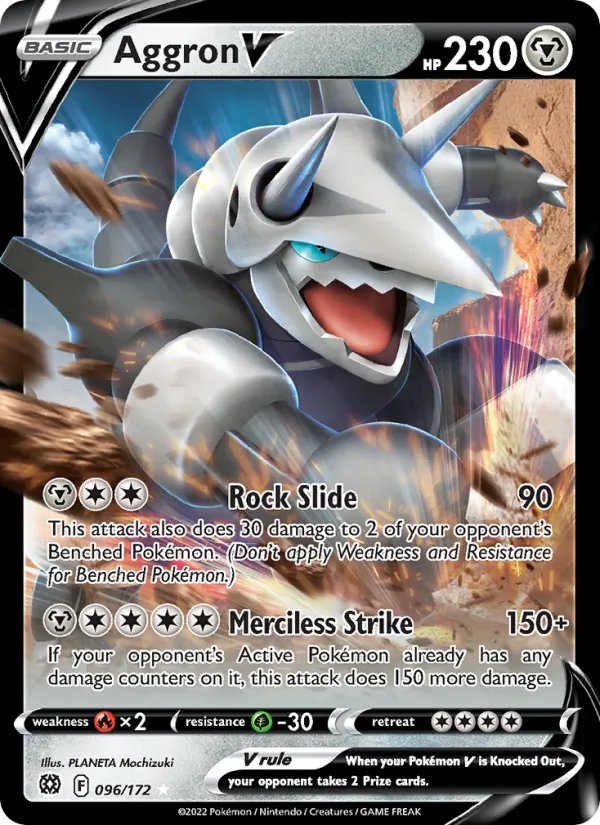 Aggron V — Brilliant Stars #096 (Pokémon TCG card)