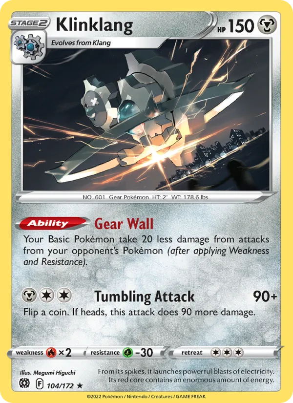Klinklang — Brilliant Stars #104 (Pokémon TCG card)