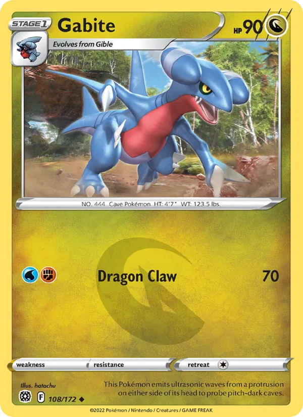 Gabite — Brilliant Stars #108 (Pokémon TCG card)