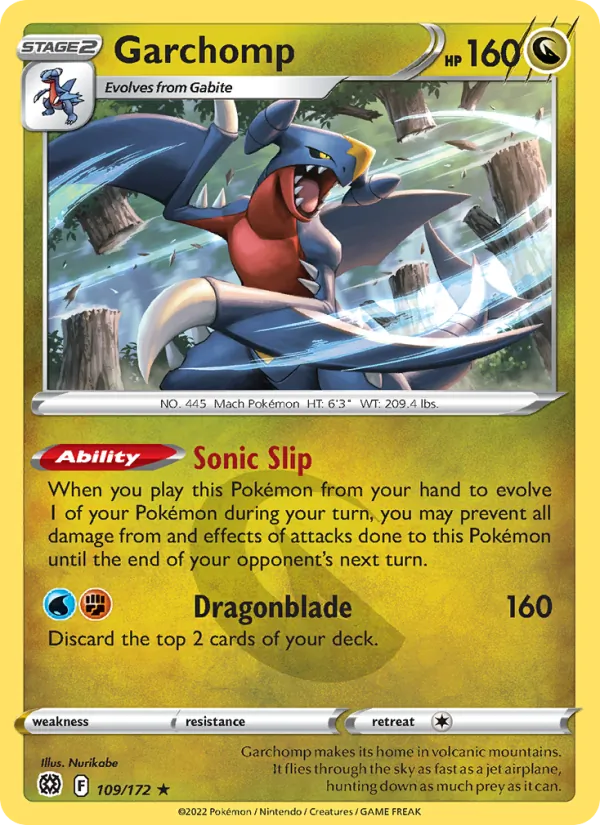 Garchomp — Brilliant Stars #109 (Pokémon TCG card)