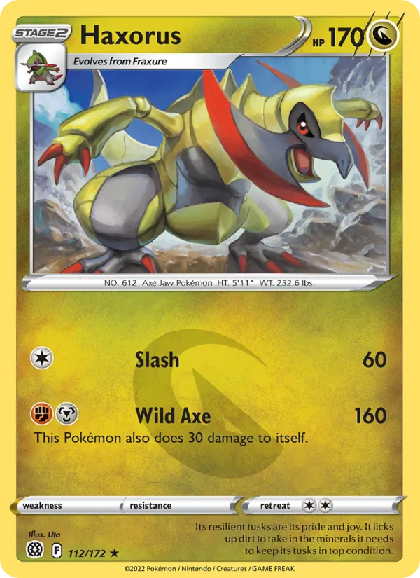 Haxorus — Brilliant Stars #112 (Pokémon TCG card)
