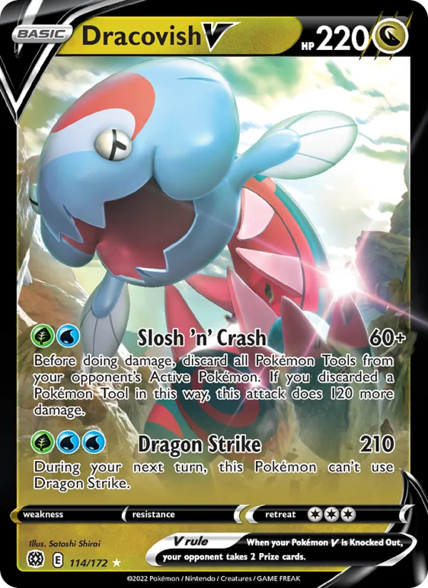 Dracovish V — Brilliant Stars #114 (Pokémon TCG card)