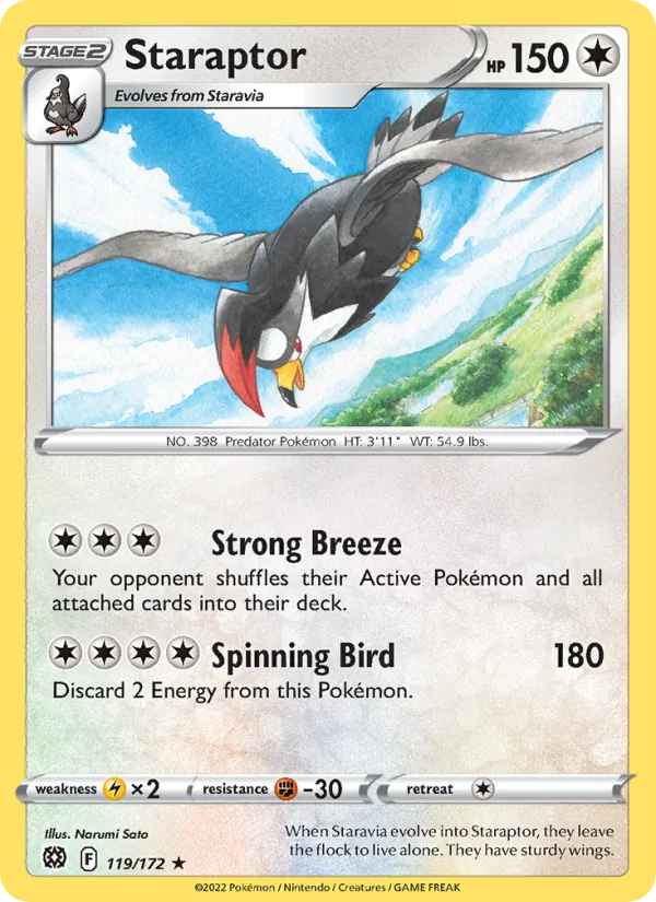 Staraptor — Brilliant Stars #119 (Pokémon TCG card)