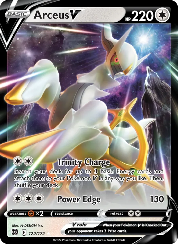 Arceus V — Brilliant Stars #122 (Pokémon TCG card)